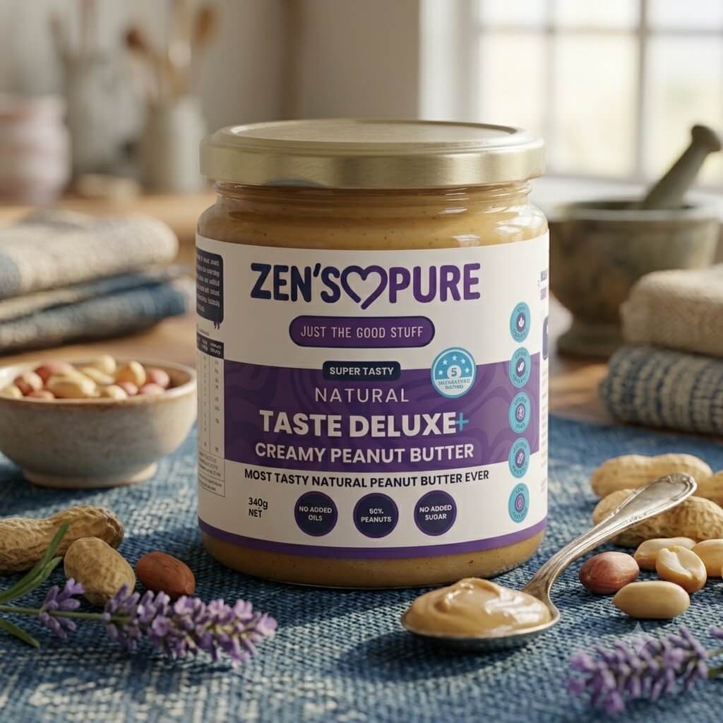 ZEN'S PURE Classic Creamy Deluxe+ peanut butter
